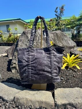 Furla Leather Python Embossed Tote Bag NWT Gray Metallic Shoulder Bag $478